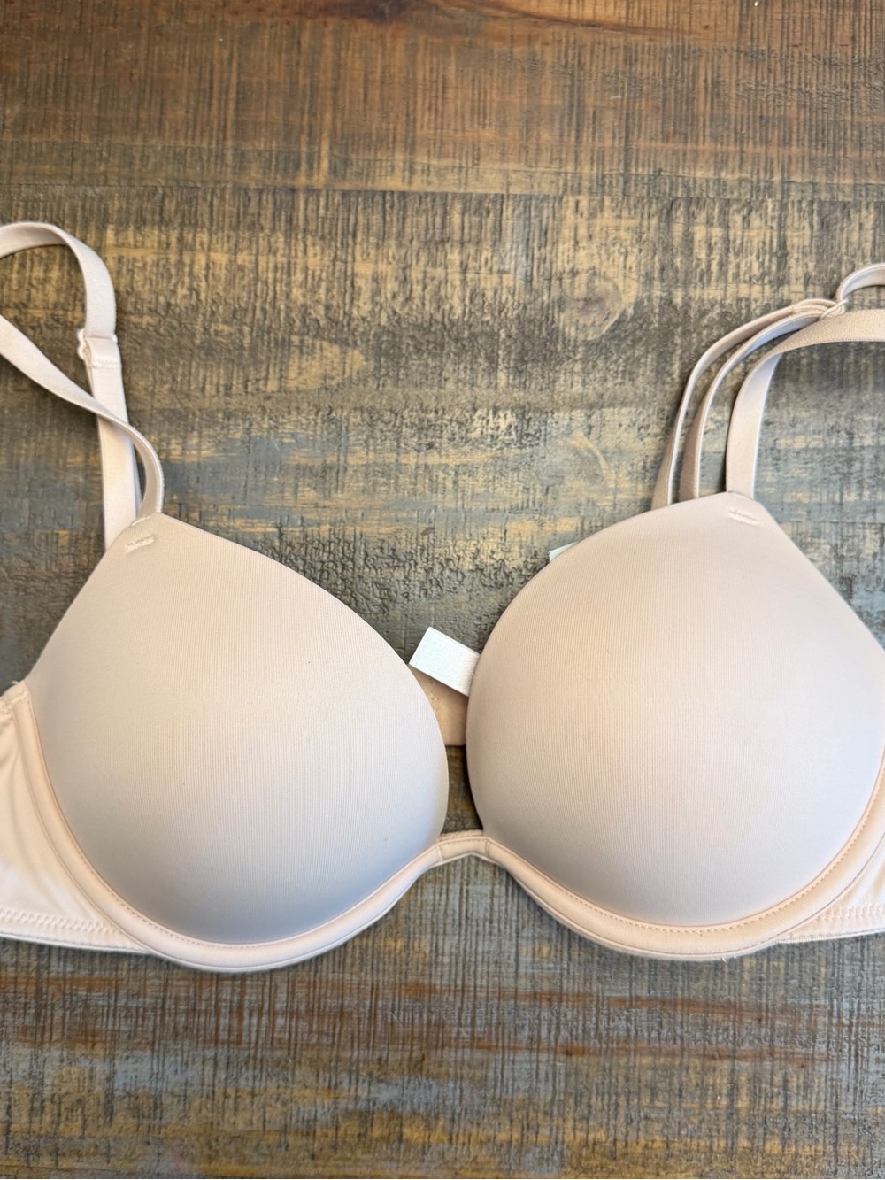 Victoria’s Secret PINK Nude Beige Wear Everywhere Super Push-Up Bra